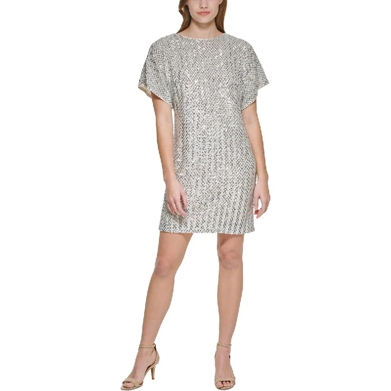 Vince Camuto Womens Sequin Mini Cocktail And Party Dress