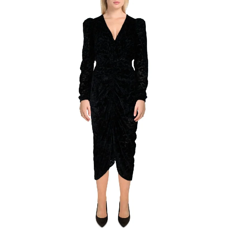 Torn By Ronny Kobo Womens Velvet Midi Cocktail And Party Dress