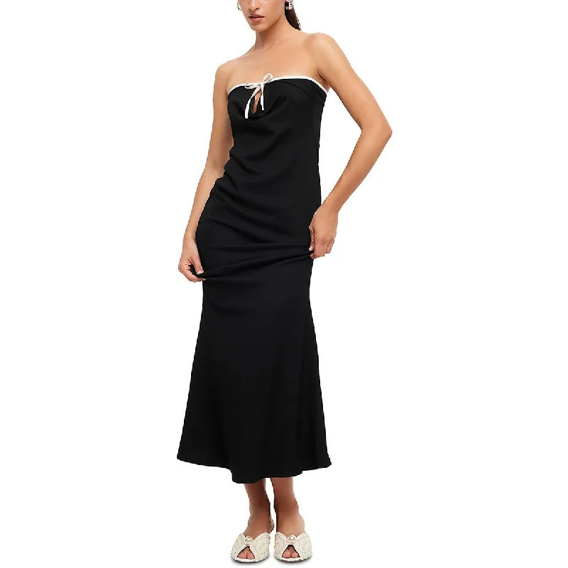 Lioness Womens Illuminating Strapless Cut-Out Maxi Dress