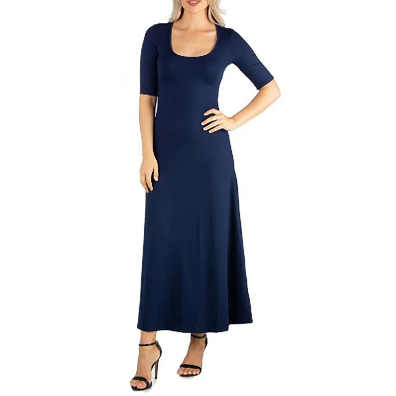 24seven Comfort Apparel Womens Midi T-Shirt Dress Midi Dress