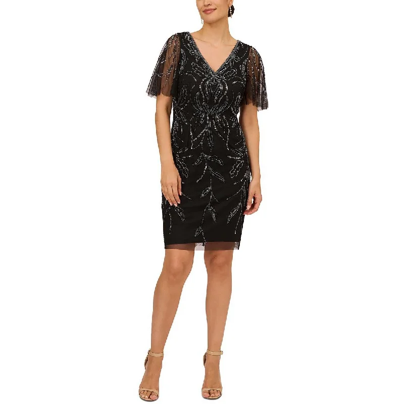 Papell Studio by Adrianna Papell Womens Embellished Cocktail And Party Dress