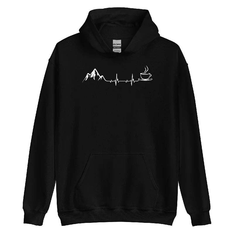 Herzschlag - Berge Und Kaffee - Unisex Hoodie