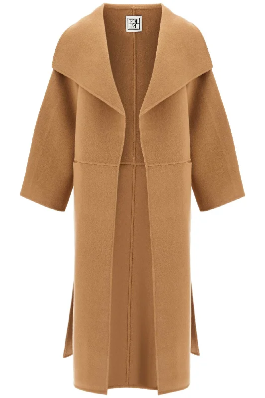 Signature Wool-cashmere Coat  - Beige