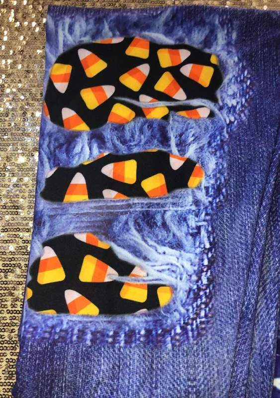 Jean Style with Candy Corn Holes