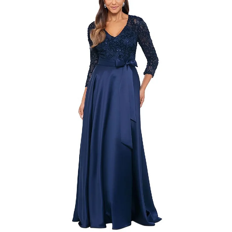 Xscape Womens Lace Long Evening Dress