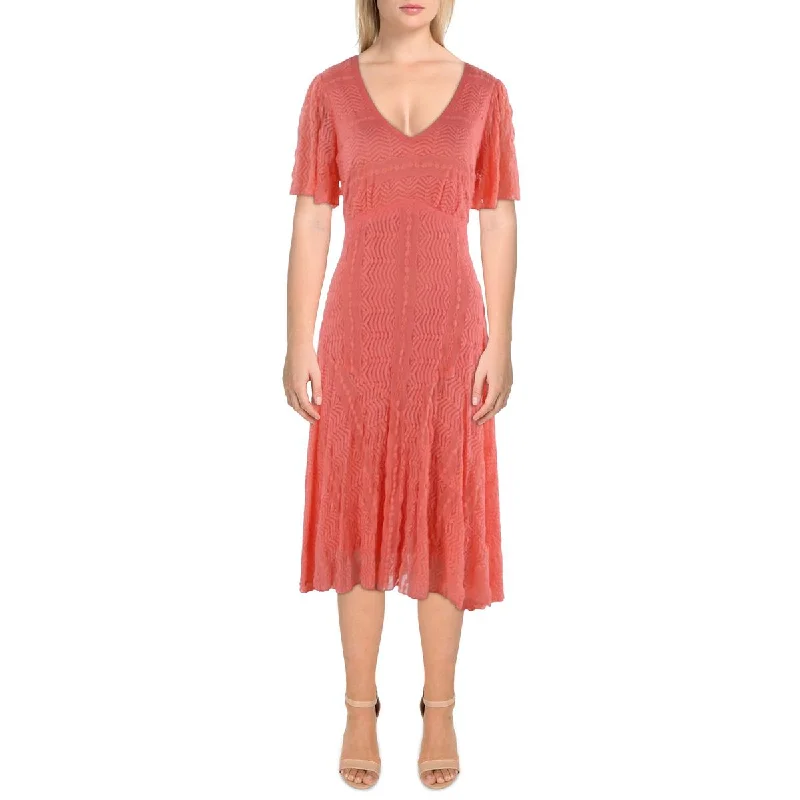 Rabbit Designs Womens Lace Lining Midi Dress