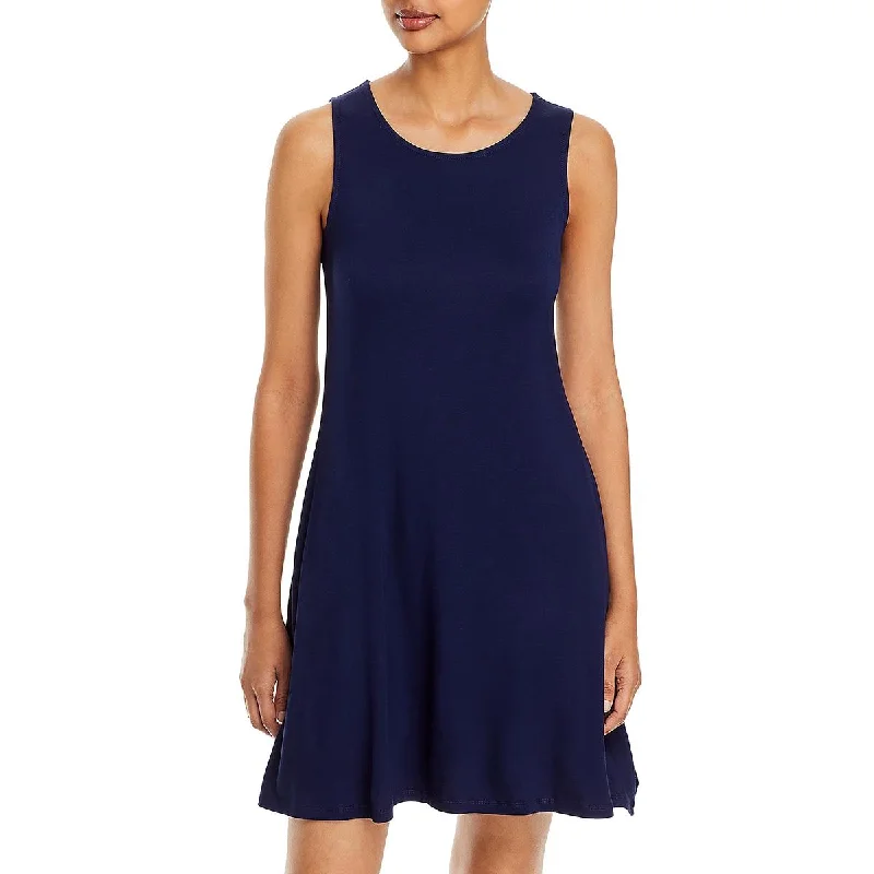 Cupio Womens Crew Neck Sleeveless Shift Dress