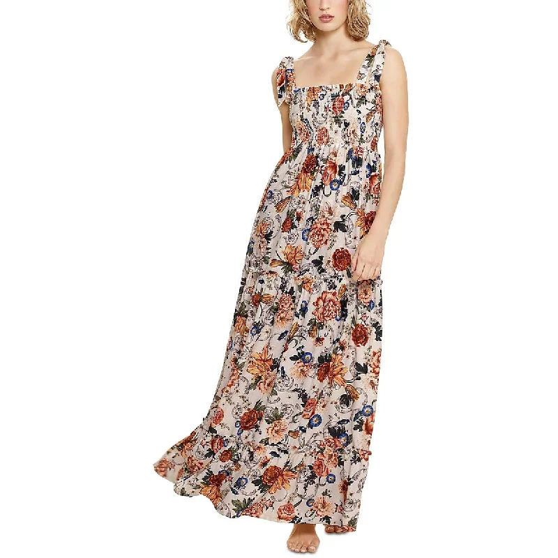 Agua Bendita Womens Lucery Numen Floral Print Long Maxi Dress