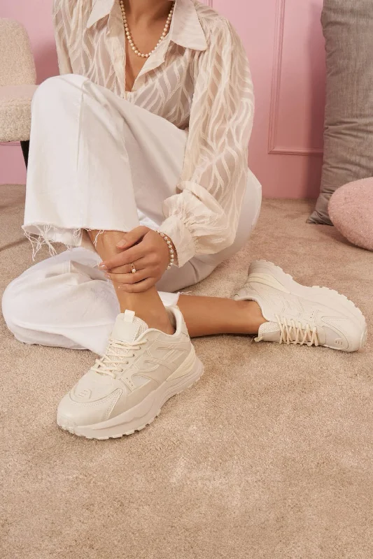 Value Deals Abby Cream Chunky Trainers