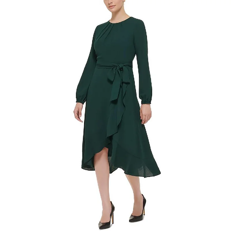 Jessica Howard Womens Plus Pleated Midi Cocktail And Party Dress