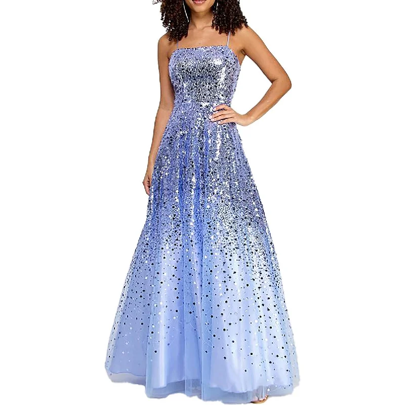 TLC Say Yes To The Prom Womens Juniors Full Length Sequined Evening Dress