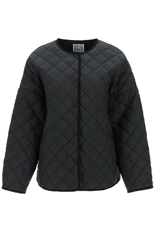 Quilted Boxy Jacket  - Black