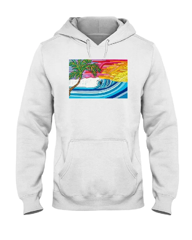 Palm Tree Sunset Surf - Hoodie