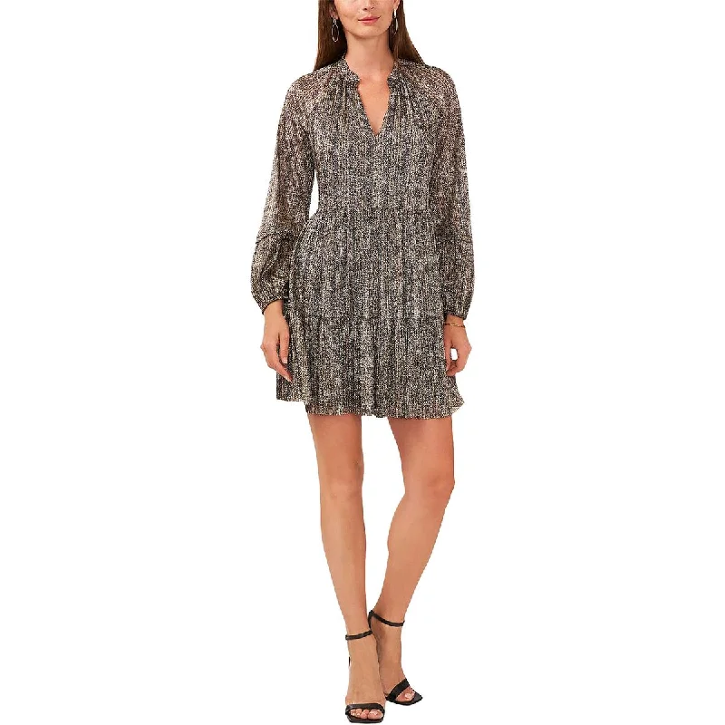 Vince Camuto Womens Metallic Mini Cocktail And Party Dress