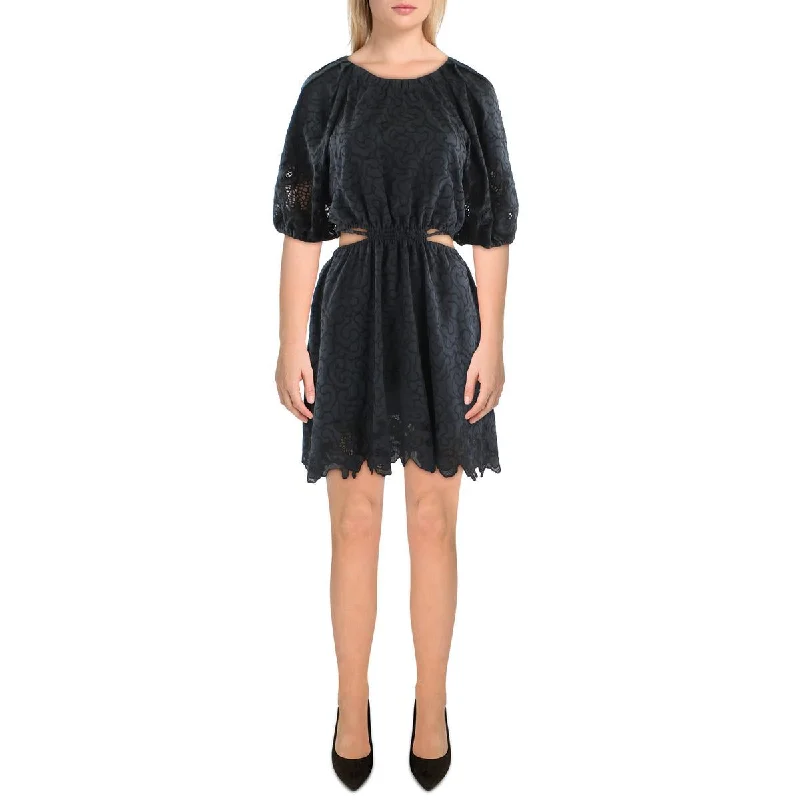 Jonathan Simkhai Womens Embroidered Mini Fit & Flare Dress