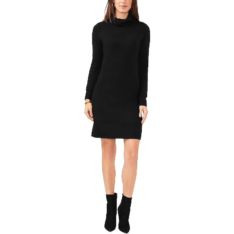 Vince Camuto Womens Turtleneck Mini Sweaterdress