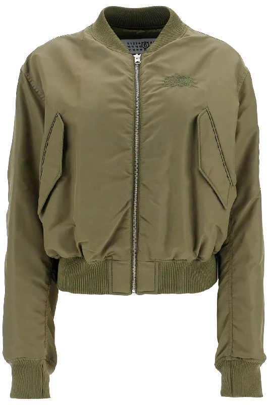 Nylon Bomber Jacket  - Green