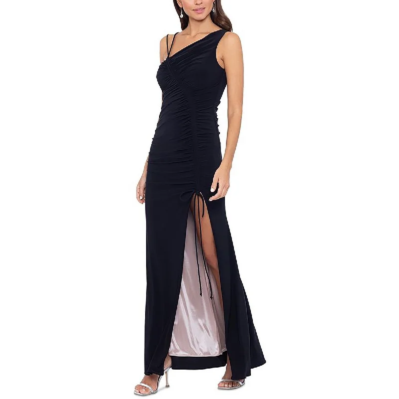 Xscape Womens Ruched Drawstring Hem Evening Dress