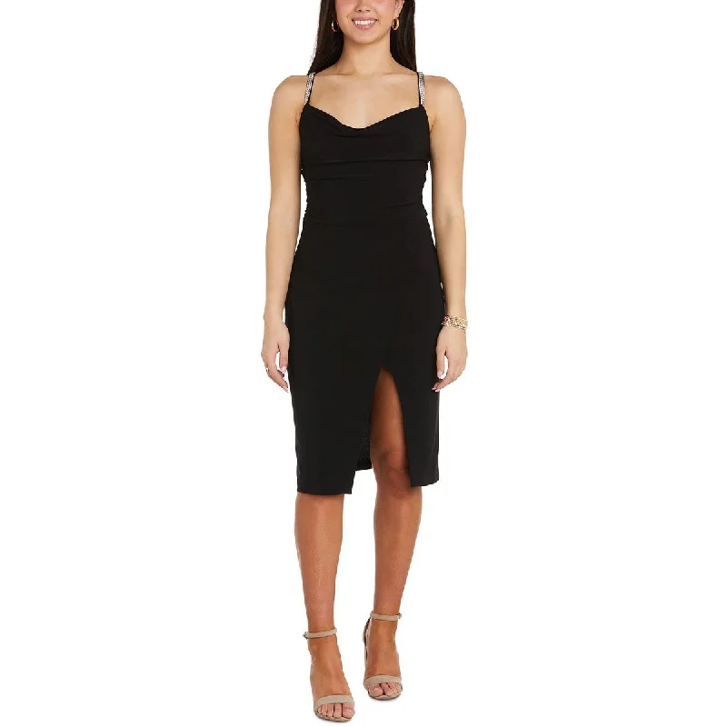 NW Nightway Womens Jeweled Matte Jersey Cocktail and Party Dress