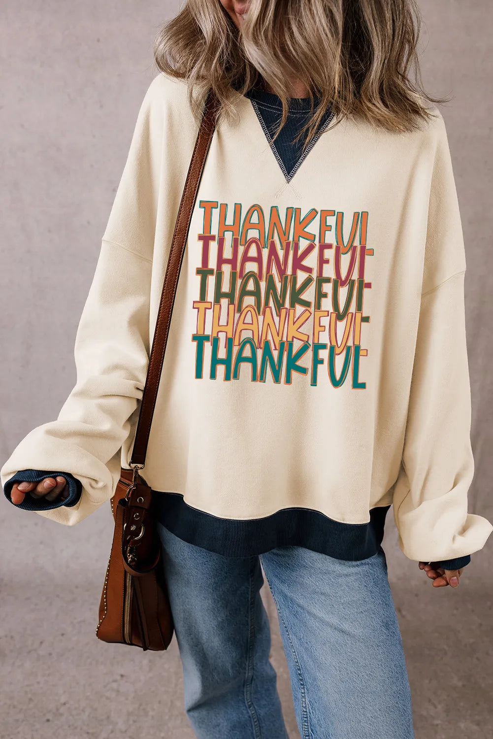 THANKFUL Women's Graphic Long Sleeve Sweatshirt