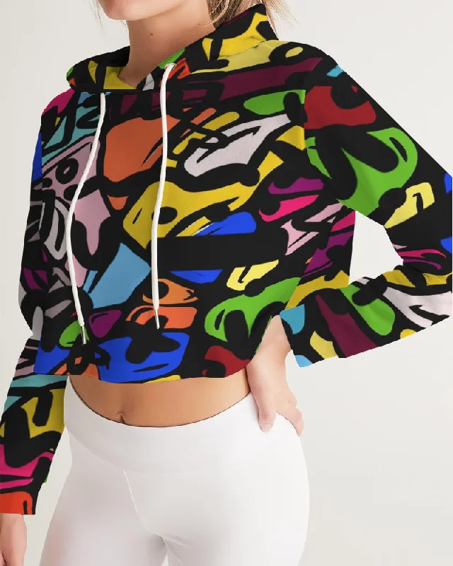 "THE ACTUAL FACTUALS" Women's Cropped Hoodie