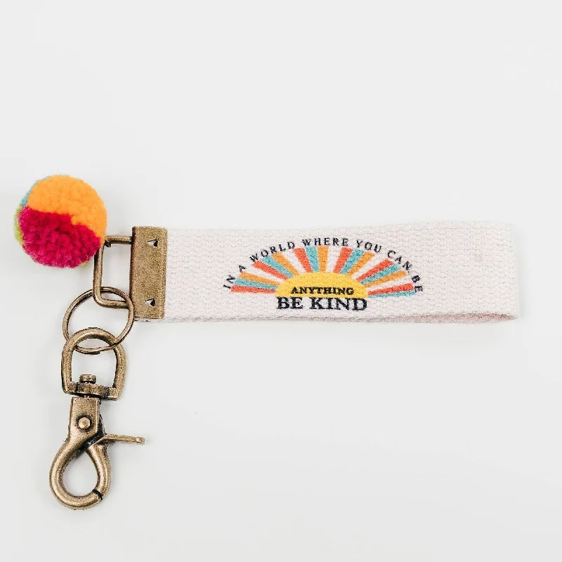 Words to Live By Canvas Keychain