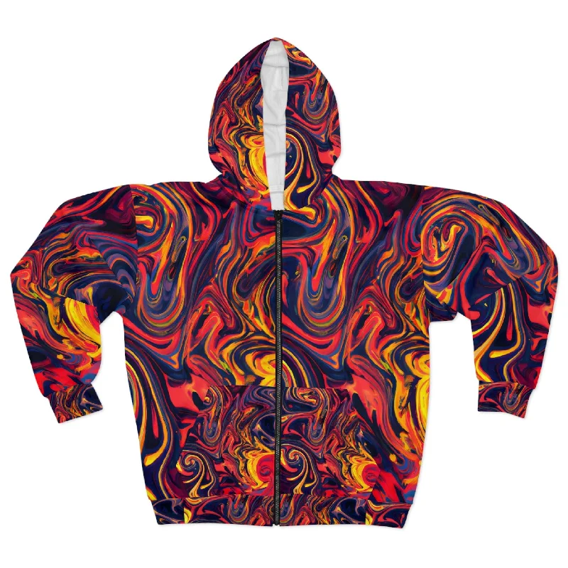 Up In Smoke Unisex Zippered Hoodie