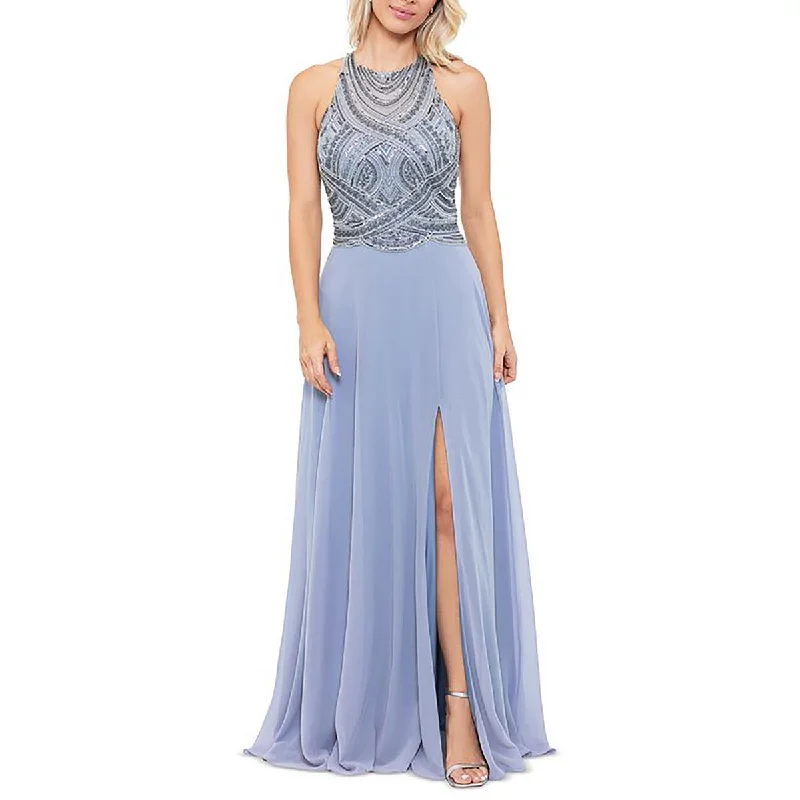 Betsy & Adam Womens Embellished Maxi Dress