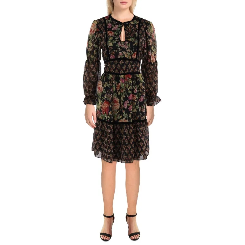 Tahari ASL Womens   Floral Print Casual Wear Shift Dress