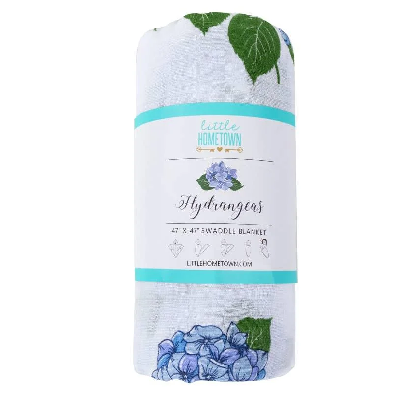 Hydrangeas Unisex Swaddle Blanket