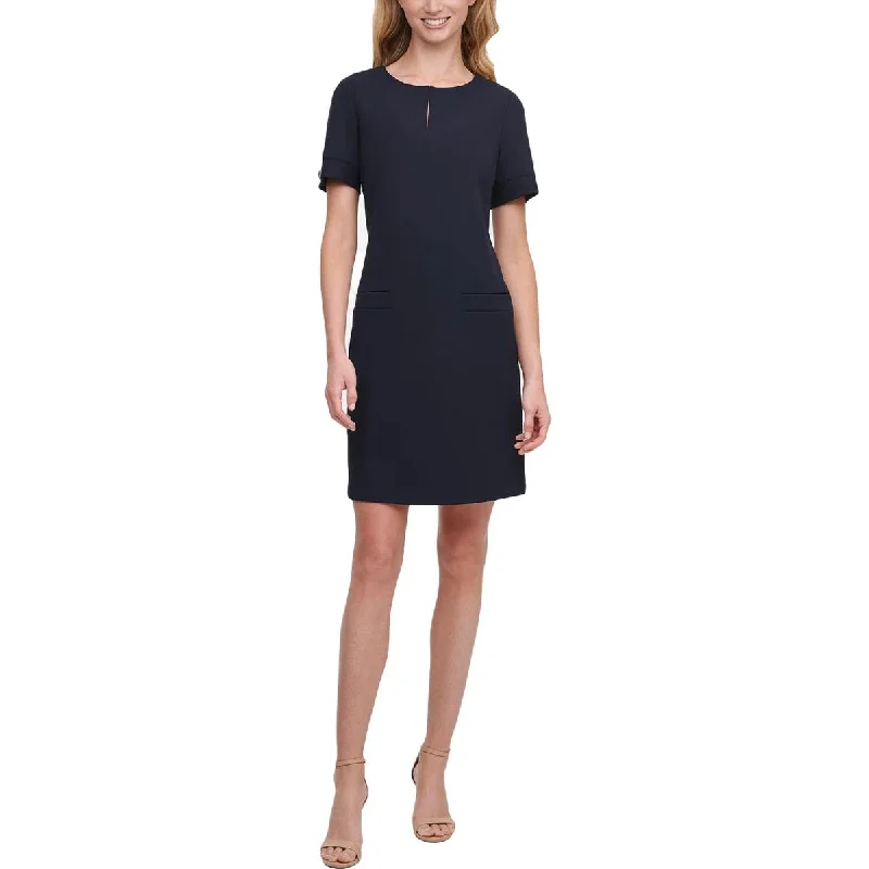 Tommy Hilfiger Womens Embellished Midi Shift Dress