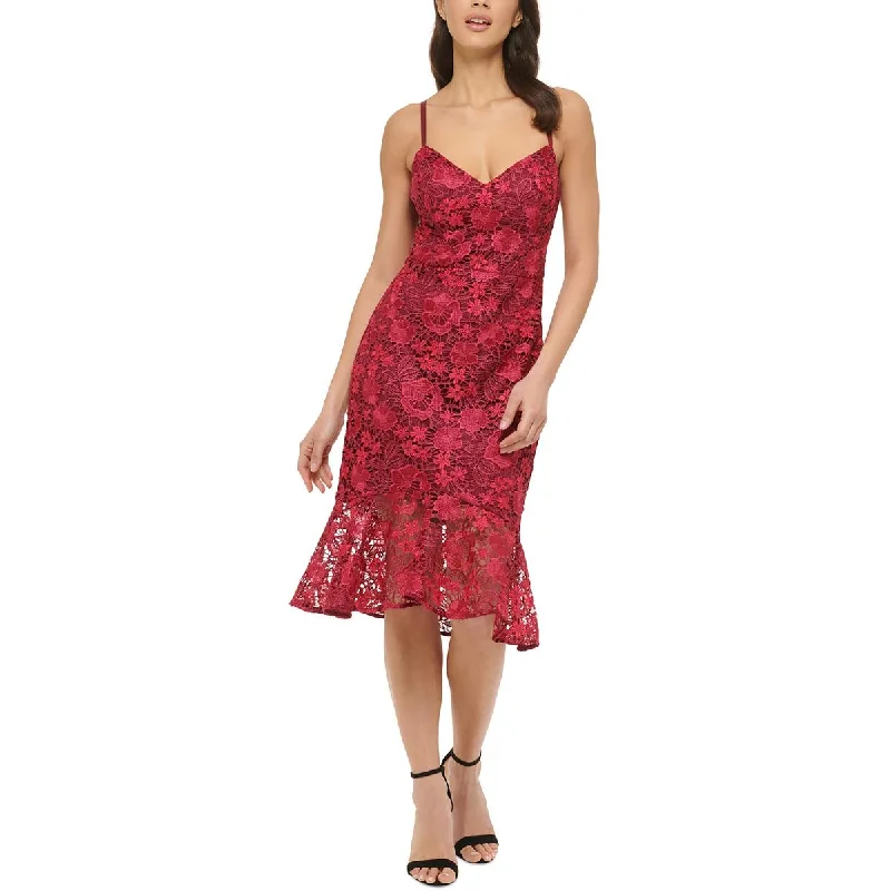 Guess Womens Lace Knee-Length Cocktail And Party Dress