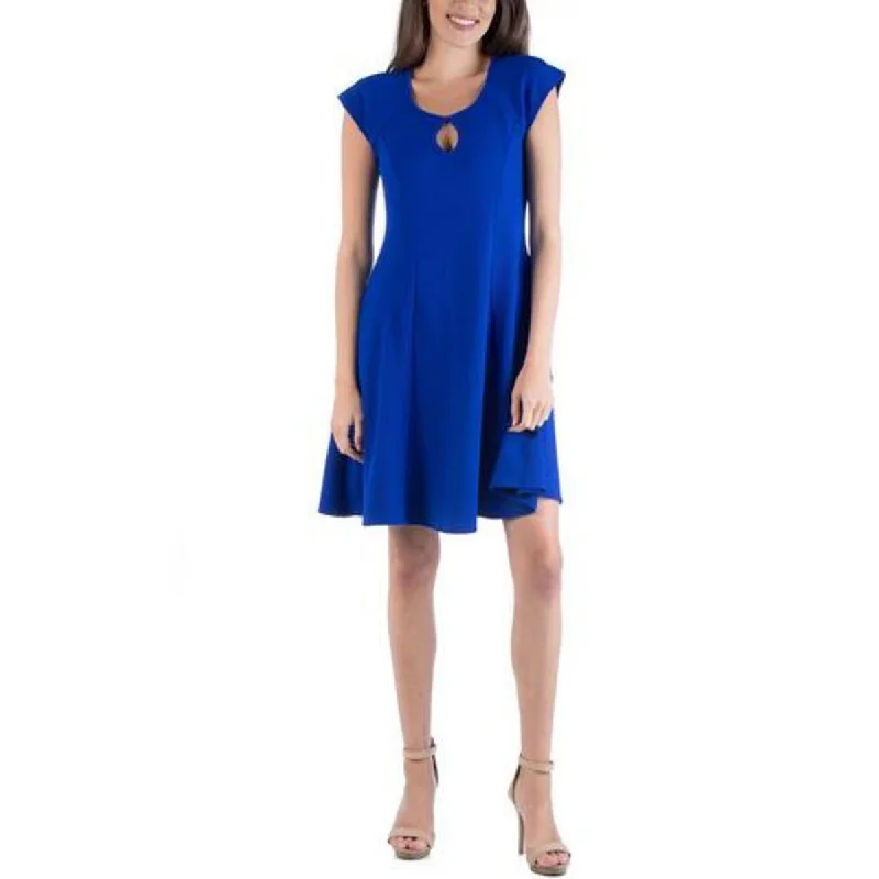 24seven Comfort Apparel Womens Plus Mini Fit & Flare Fit & Flare Dress