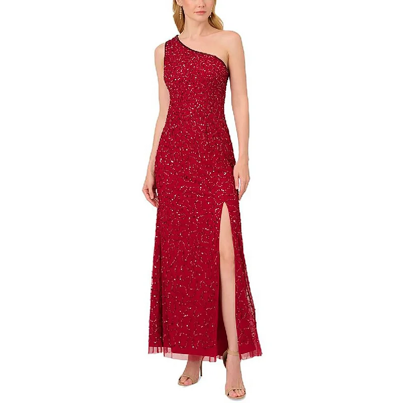 Papell Studio by Adrianna Papell Womens Full Length Sequined Evening Dress