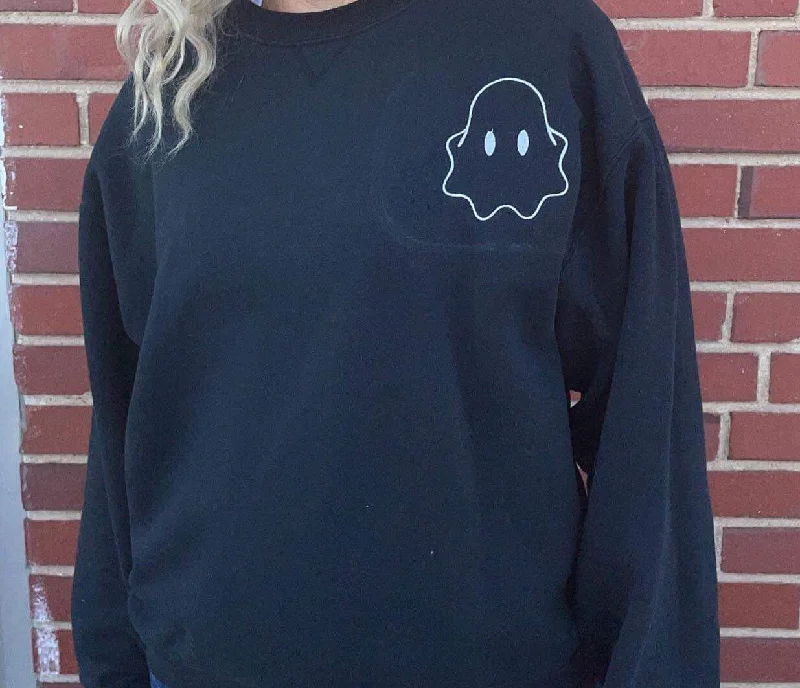 GHOULS JUST WANNA HAVE FUN-GHOST Embroidered Sweater