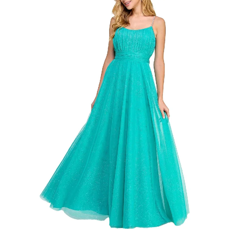 City Studio Womens Juniors Prom Belted Evening Dress