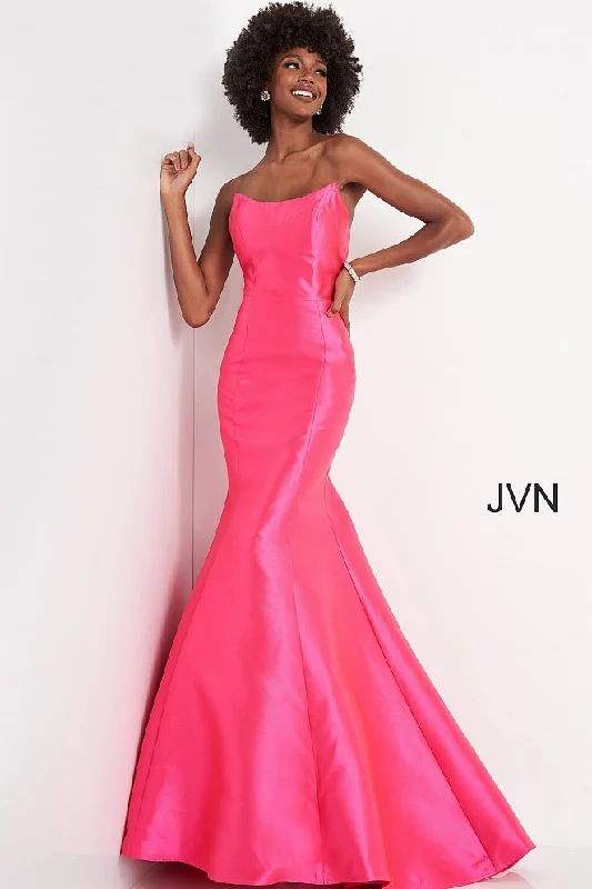 Jovani JVN02365 Size 6 Long Mikado Fitted Mermaid Pageant Prom Dress Prom Peak Neckline