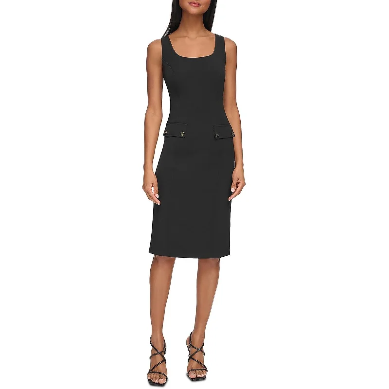 Karl Lagerfeld Paris Womens Crepe Sheath Dress