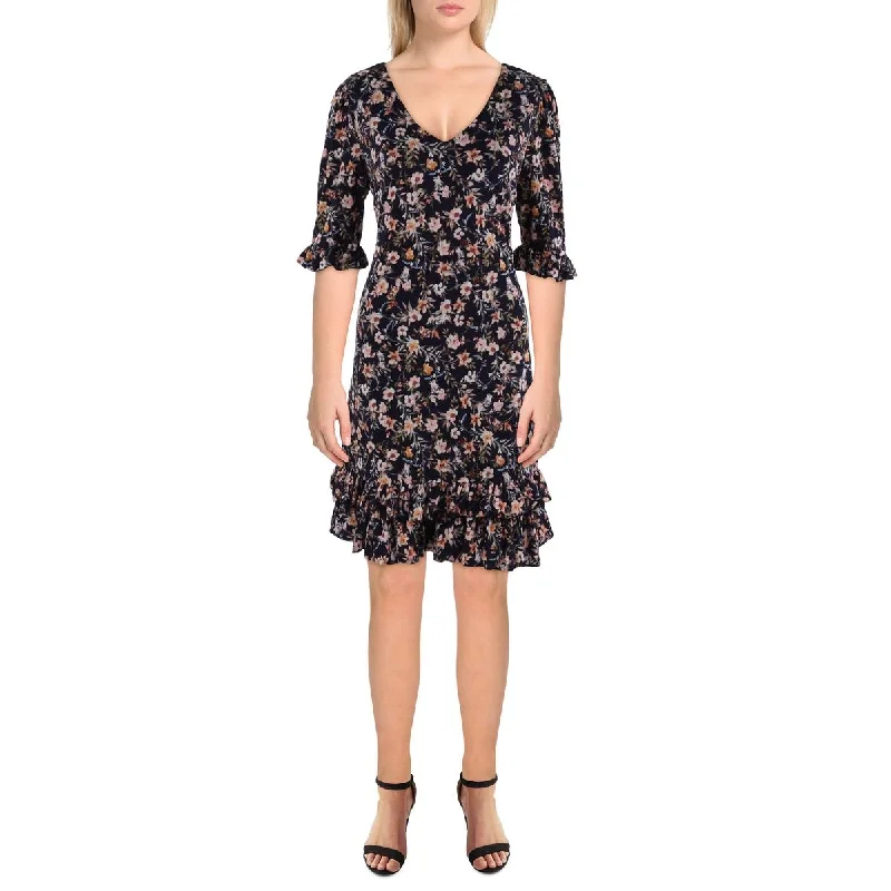 CeCe Womens    Floral Mini Shift Dress