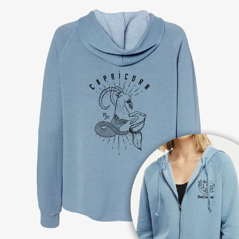 Capricorn - Sea Goat - Women's Cali Wave Zip-Up Sweatshirt