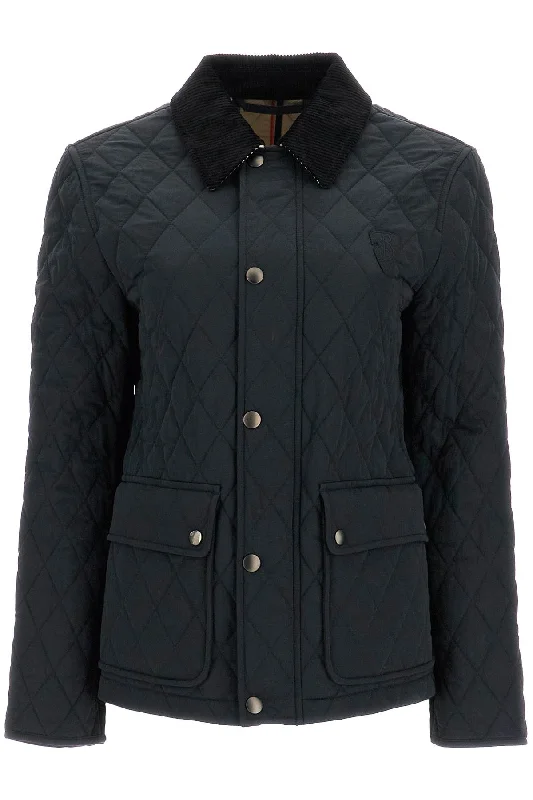 B Shield Quilted Jacket  - Black