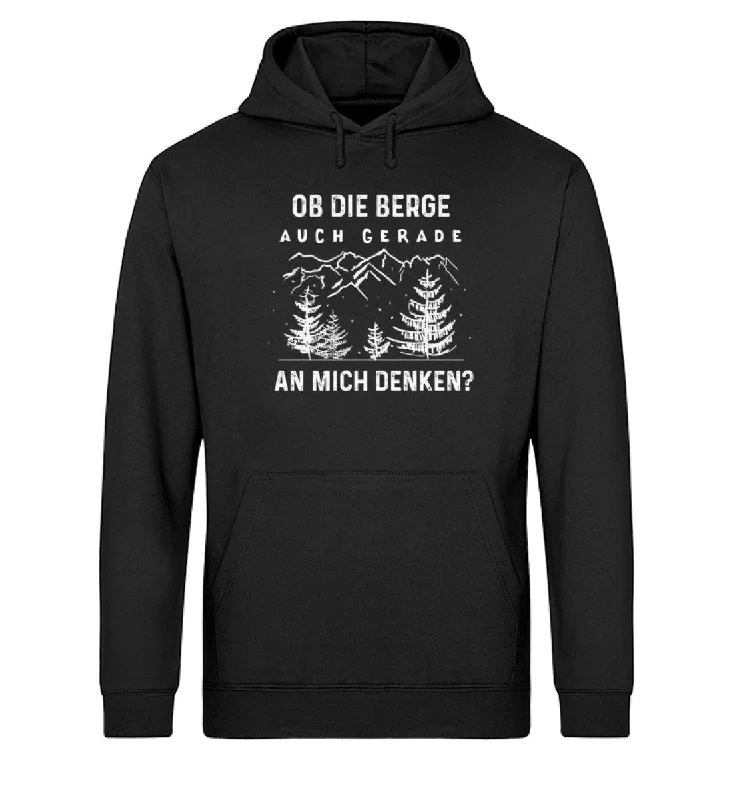 Ob die Berge auch gerade an mich denken - Unisex Organic Hoodie