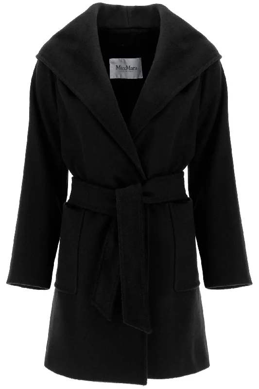 'rialto' Hooded Midi Coat  - Black