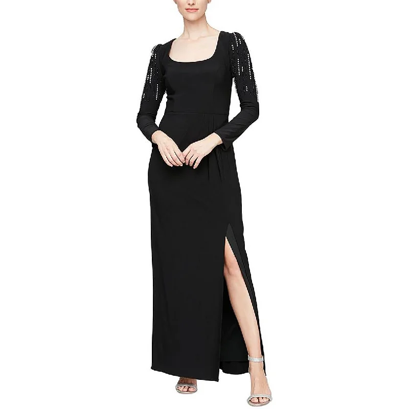 Alex & Eve Womens Full Length Embellished Maxi Dress