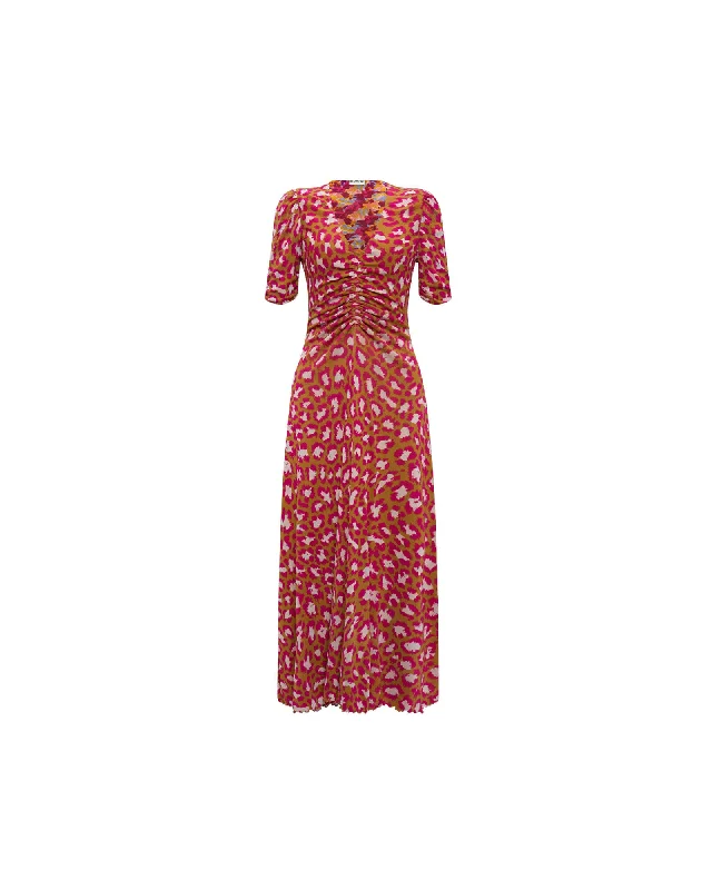 Sneak Peek Sale DVF KOREN REVERSIBLE MIDI DRESS | ORANGE