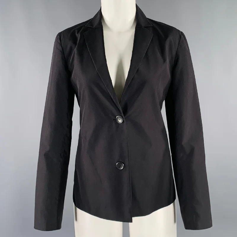 JIL SANDER Size 8 Black Single Breasted Blazer