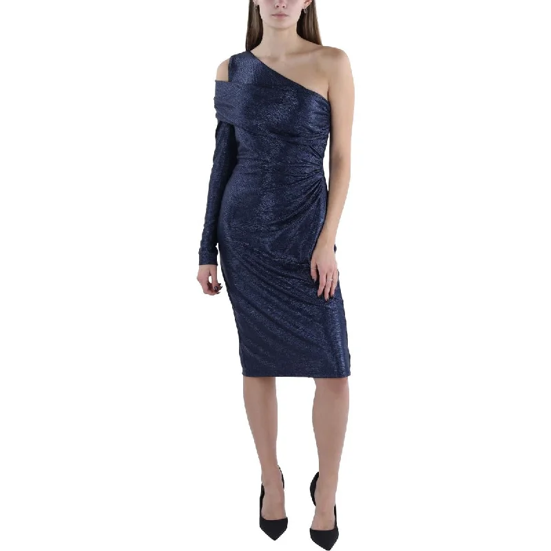 Lauren Ralph Lauren Womens Knit Metallic Cocktail And Party Dress