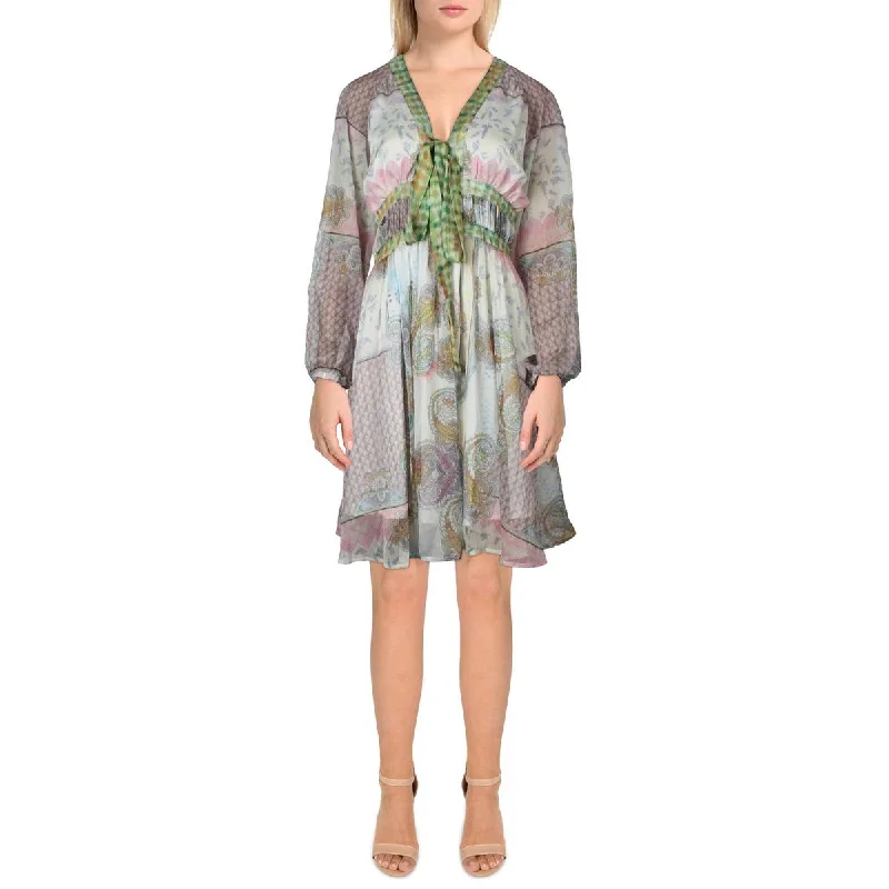 Beulah Womens Paisely Summer Midi Dress