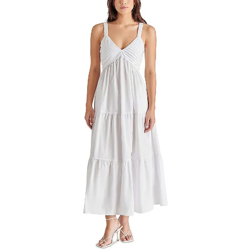 Steve Madden Womens Cotton Tea Length Midi Dress