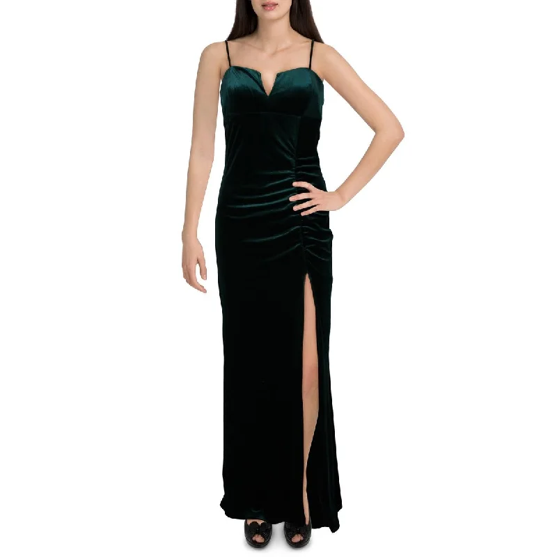 Emerald Sundae Womens Velvet Long Evening Dress